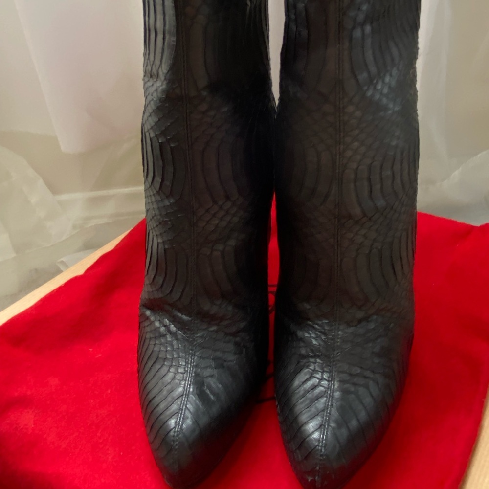 Christian Louboutin Black Python Ariella Talon 12… - image 4